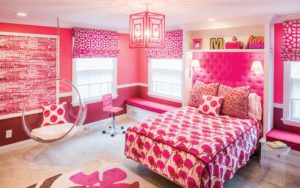 Child's pink bedroom