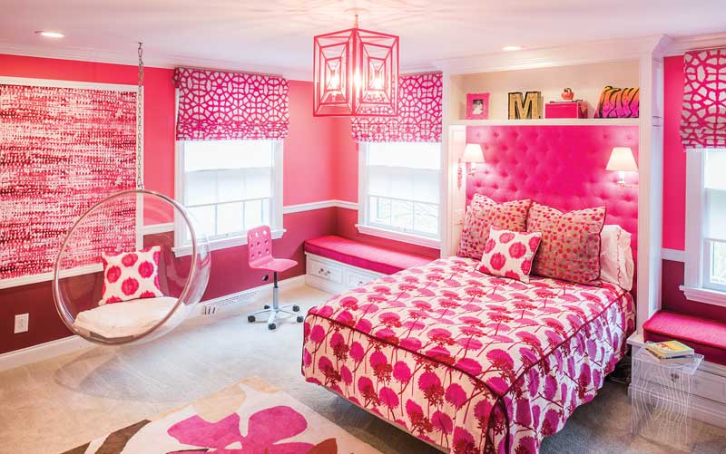 Pink girls bedroom