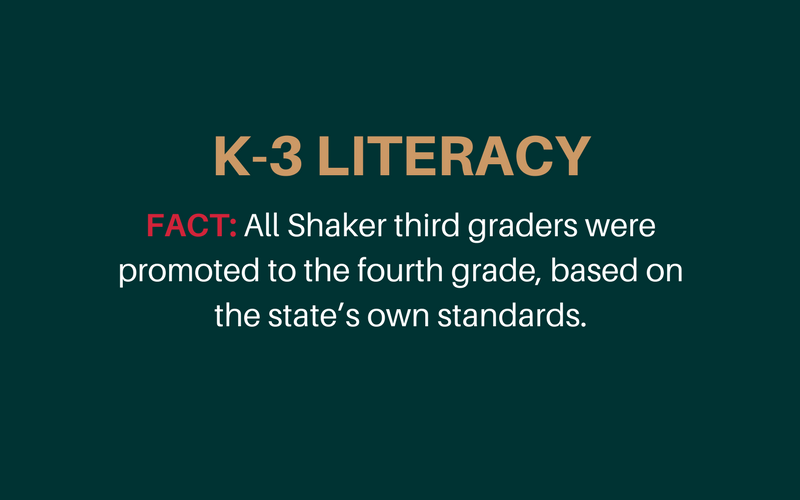 Literacy statement from Shaker Schools
