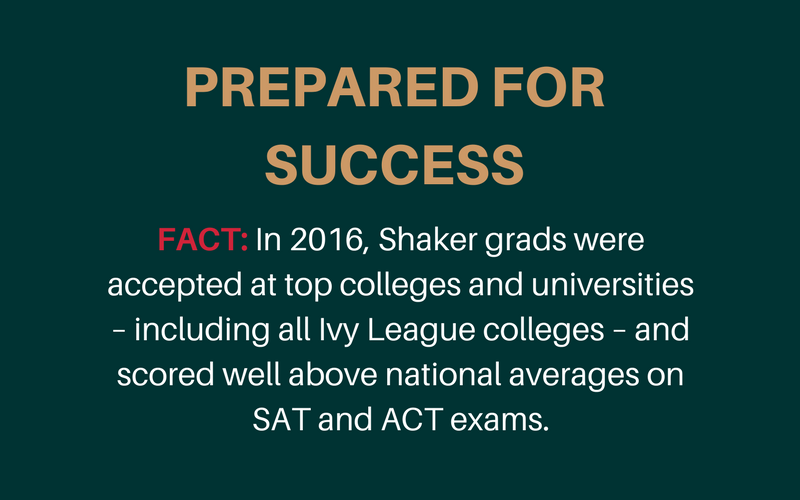 Success statement from Shaker Schools
