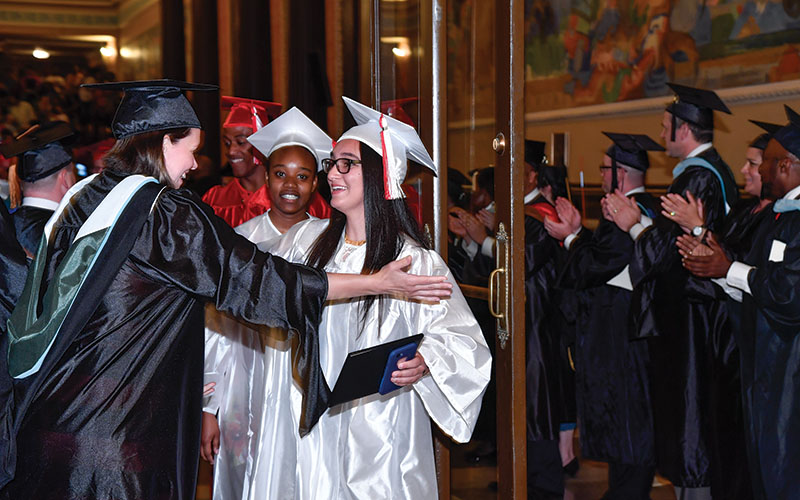 Shaker High students at graduation