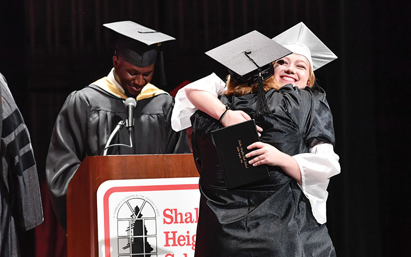 Shaker High students at graduation