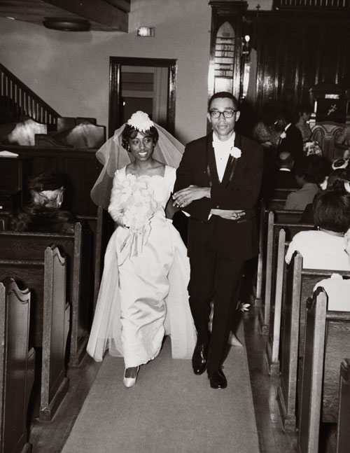 Leon and Marguerite Bibb at their wedding