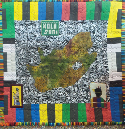 Quilt titled Transitions: Toward Including Africans in South Africa’s Promise