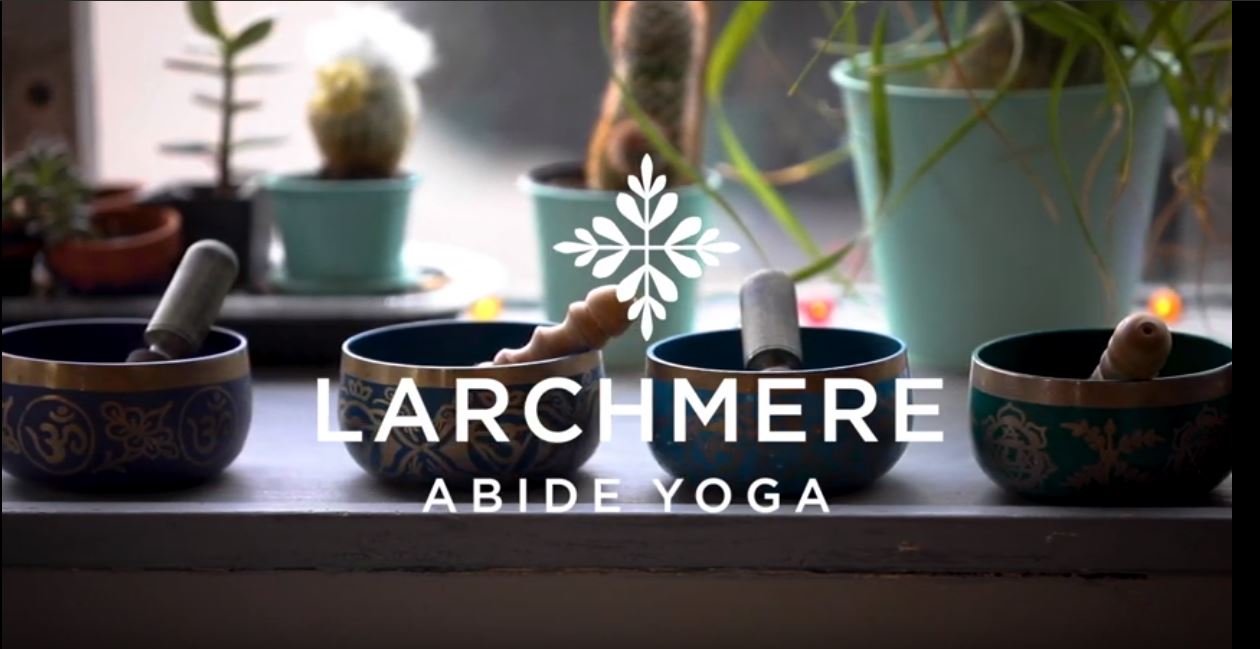 Opening screen of Abide Yoga video