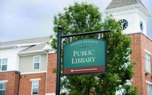 Sign for Shaker Heights Public Library