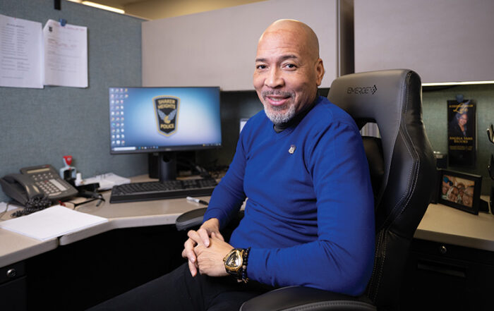 Duvall Brown, a Shaker resident who works at the Shaker Heights Police Department