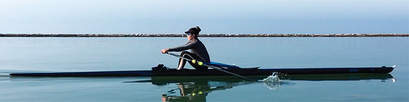Sophie Calabrese in a scull