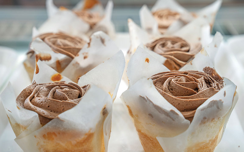 Beautiful frosted cupcakes