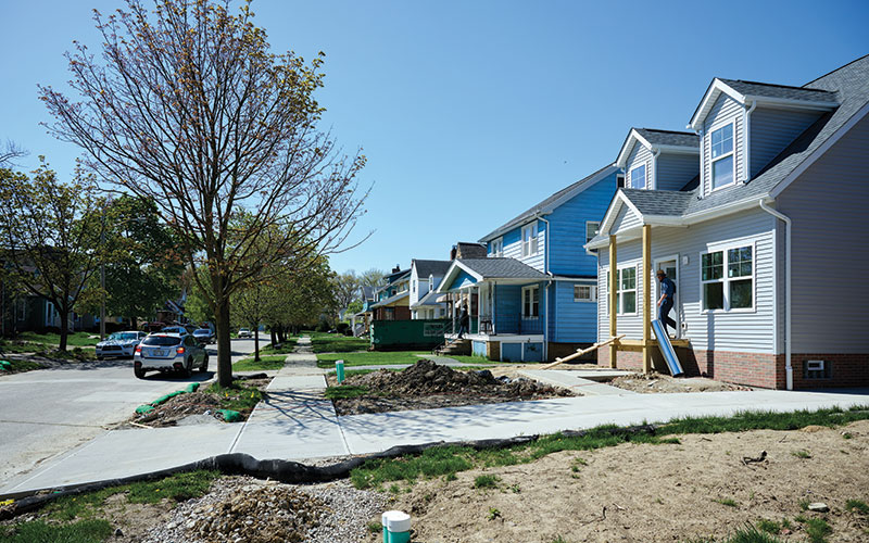 Infill housing under development in the Moreland neighborhood