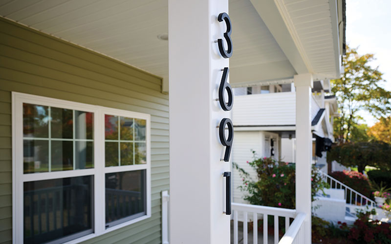 Close up of an infill home in Shaker Heights