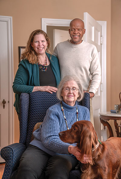Dawn McFadden, Andre Taylor and Liz McFadden (seated)