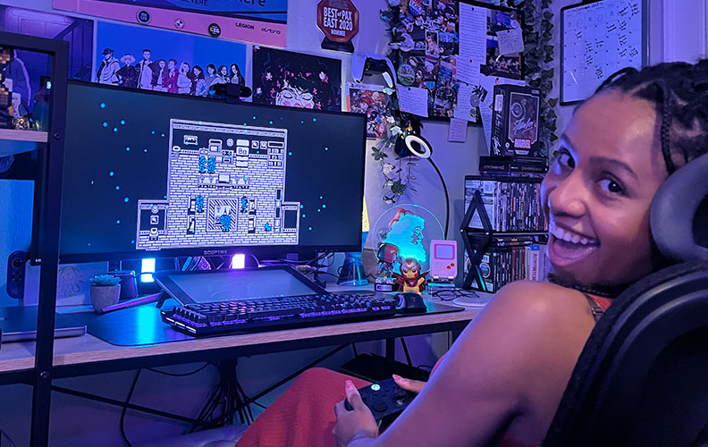 Lauryn Alexandria in her studio