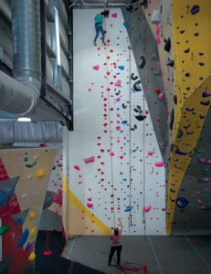 A climbing wall at Shaker Rocks