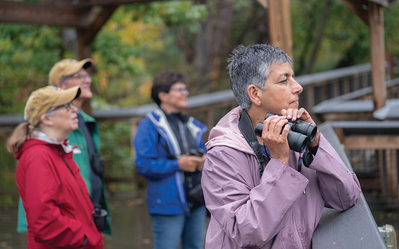 Birdwatchers at the Nature Center