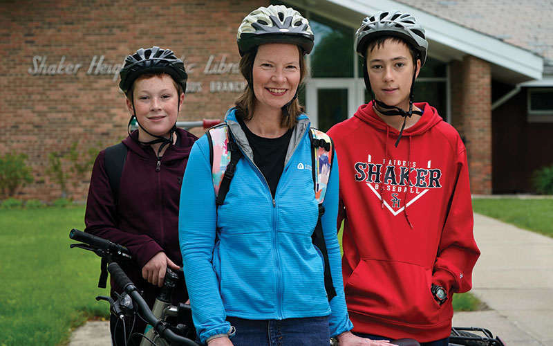 Kristina Gobel with her sons Michael and Matthew.