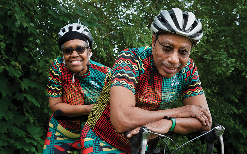 George and Arletta Coulter get ready for a ride.