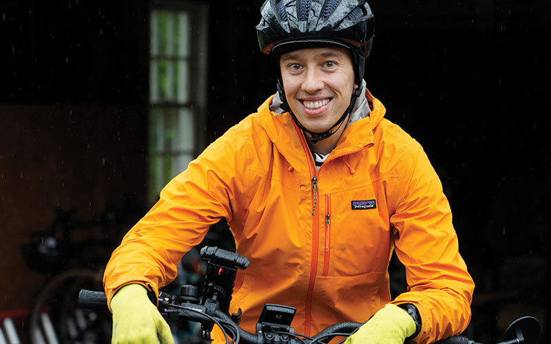 Greg van Lunteren, a year-round rider and advocacy co-chair at Heights Bicycle Coalition.