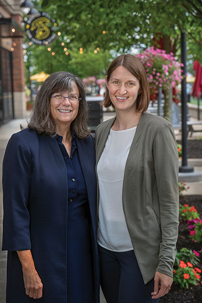 Joyce Braverman, the City’s director of planning, and Laura Englehart, director of economic development for Shaker Heights.