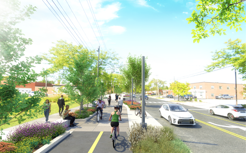 Rendering of the Lee Road Complete Street project